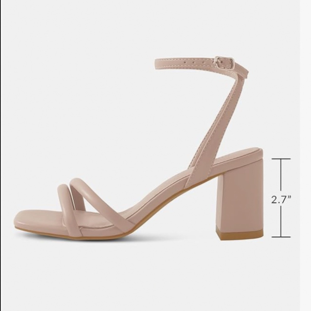 Shoe N’ Tale Strappy Heels with Square Toe - Picture 2 of 6